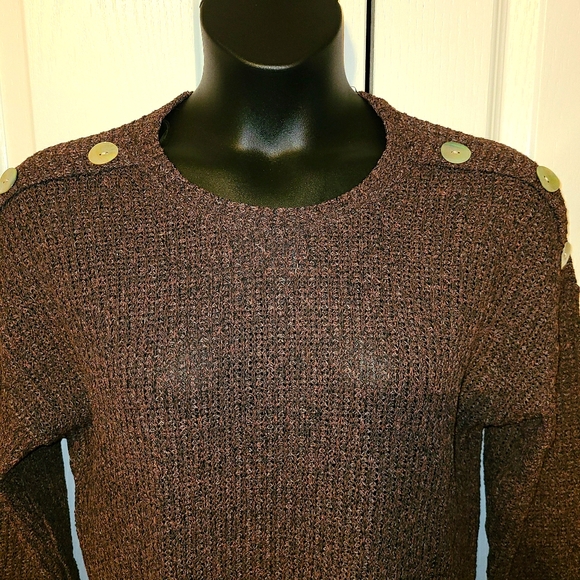 NEW LIST🍁- NWT L.I.F.E Sweater Mauve & Grey Sz L - Picture 1 of 8